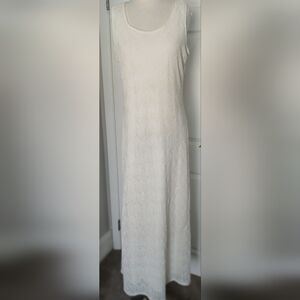 Sharagano Elegant White Knit Dress. Size 12